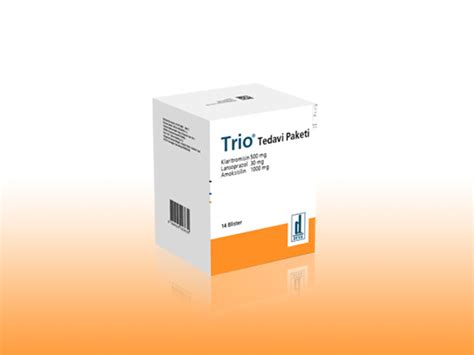 Trio 1000 Mg + 500 Mg + 30 Mg Tedavi Paketi (6x14 Blister)