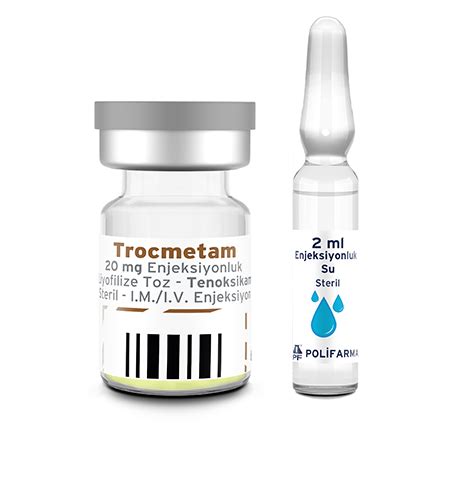 Trocmetam 20 Mg Enjeksiyonluk Liyofilize Toz 1 Flakon 1 Cozucu Ampul