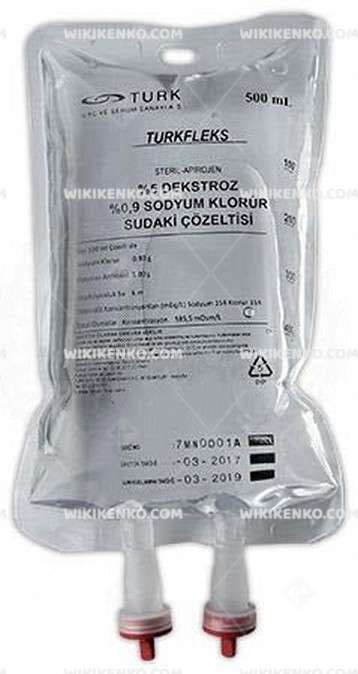Turkfleks %5 Dekstroz %0,9 Sodyum Klorur Sudaki Cozeltisi 1000 Ml Setsiz