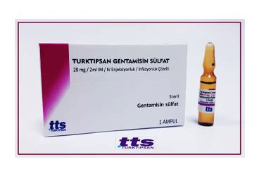 Turktipsan Gentamisin Sulfat 20 Mg/ 2 Ml Im/ Iv Enjeksiyonluk / Infuzyonluk Cozelti (1 Ampul)