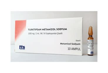 Turktipsan Metamizol Sodyum 1000 Mg/2 Ml Im/iv Enjeksiyonluk Cozelti (10 Ampul)