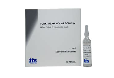 Turktipsan Molar Sodyum 840 Mg/10 Ml Iv Enjeksiyonluk Cozelti (10 Ampul)