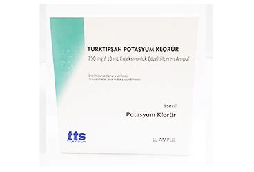 Turktipsan Potasyum Klorur 750 Mg / 10 Ml Enjeksiyonluk Cozelti Iceren Ampul (100 Ampul) Fiyatı