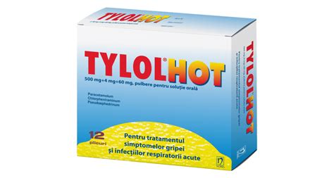 Tylol Hot 500 Mg + 60 Mg + 4 Mg / 20 G Tek Kullanimlik Oral Cozelti Hazirlamak Icin Toz 12 Poset