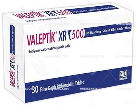 Valeptik Xr 500 Mg Uzatilmis Salimli 30 Film Kapli Tablet