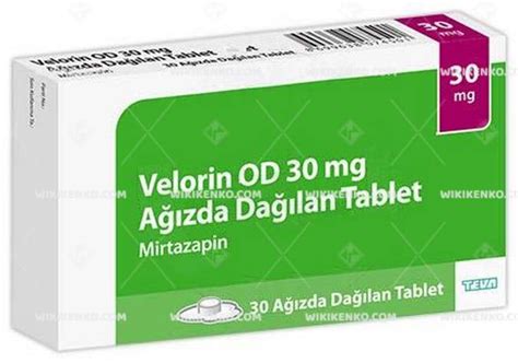 Velorin Od 30 Mg Agizda Dagilan 30 Tablet Fiyatı