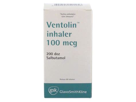 Ventolin Inhaler 100 Mcg 200 Doz Fiyatı