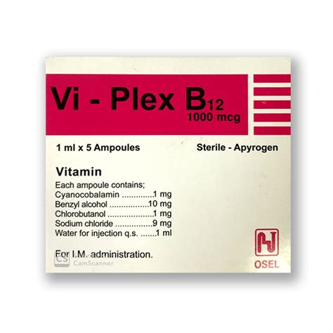 Vi-plex B12 1000 Mcg 1 Mlx5 Ampul