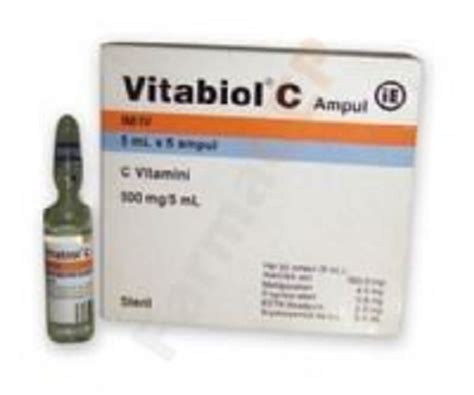Vitabiol C 500 Mg/5 Ml Enjeksiyonluk Cozelti (5 Ampul) Fiyatı