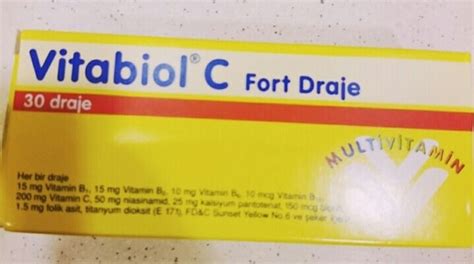 Vitabiol-c Fort Kapli Tablet (30 Draje) Fiyatı