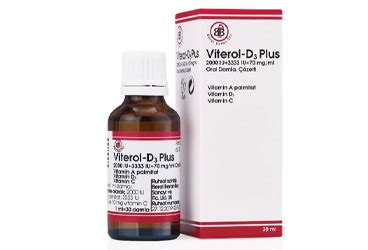 Viterol-d3 Plus 2000 Iu + 3333 Iu + 70 Mg/ Ml Oral Damla, Cozelti (30 Ml)