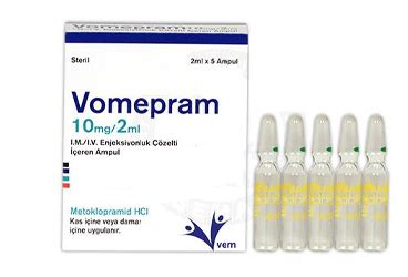 Vomepram 10 Mg/2 Ml Im/iv Enj. Coz. Iceren 5 Ampul Fiyatı