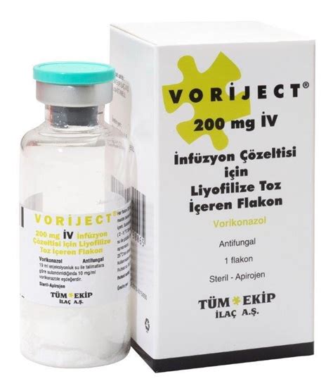Voriject 200 Mg Iv Infuzyon Cozeltisi Icin Liyofilize Toz Iceren Flakon (1 Flakon) Fiyatı