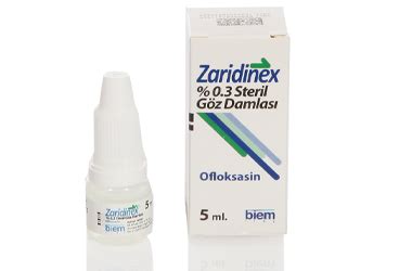 Zaridinex %0,3 5 Ml Steril Goz Damlasi