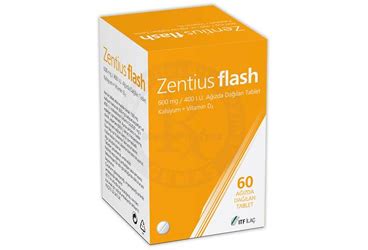 Zentius Flash 600 Mg /400 I.u. Agizda Dagilan Tablet (60 Tablet)