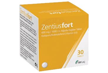 Zentius Fort 600 Mg + 1000 I.u. Agizda Dagilan Tablet (30 Tablet)