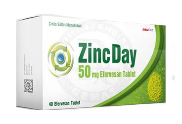 Zincday 25 Mg 20 Efervesan Tablet