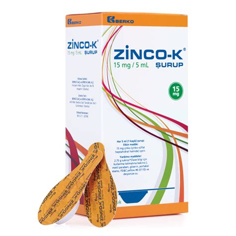 Zinco-k 15mg/5 Ml 28 Kasik Surup Fiyatı