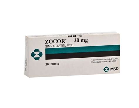 Zocor 20 Mg 28 Tablet