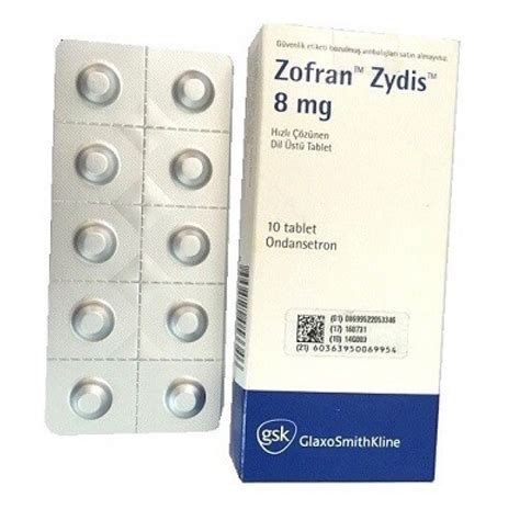 Zofran Zydis 8 Mg Hizli Cozunen Dil Ustu Tablet (10 Tablet) Fiyatı